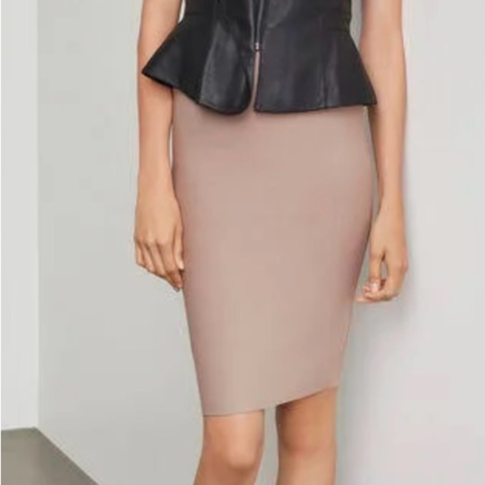BCBGMAXAZRIA Bodycon knit pencil skirt Tan